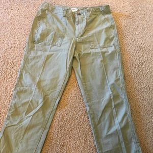 LEVIS WOMENS SLIM STRAIGHT OLIVE GREEN PANTS CARGO